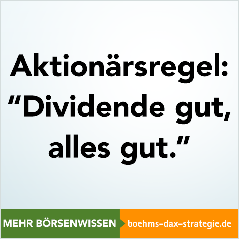 Aktionärsregel, Dividende