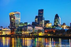 Britisches Pfund, London, Skyline